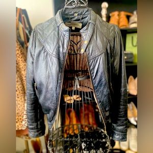 Steve Madden Black leather Bomber